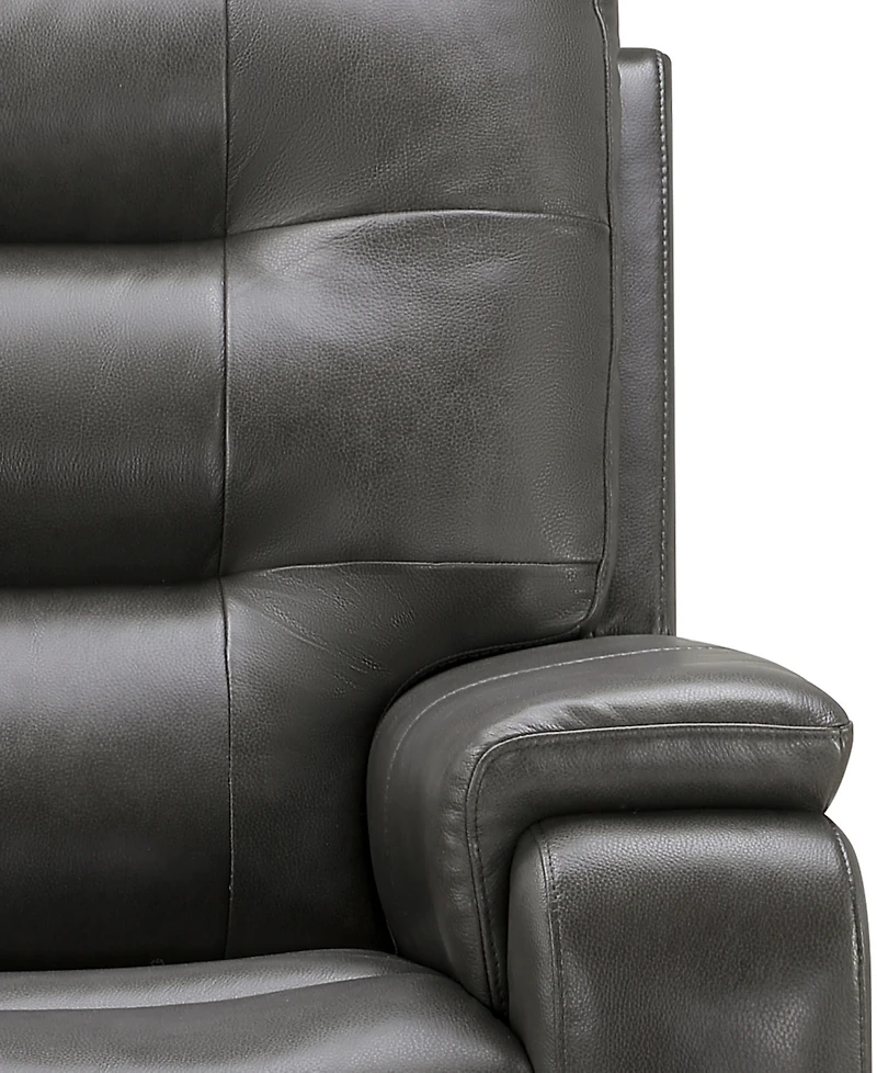 Abbyson Living Waylen 36.3" Top-Grain Leather Manual Recliner