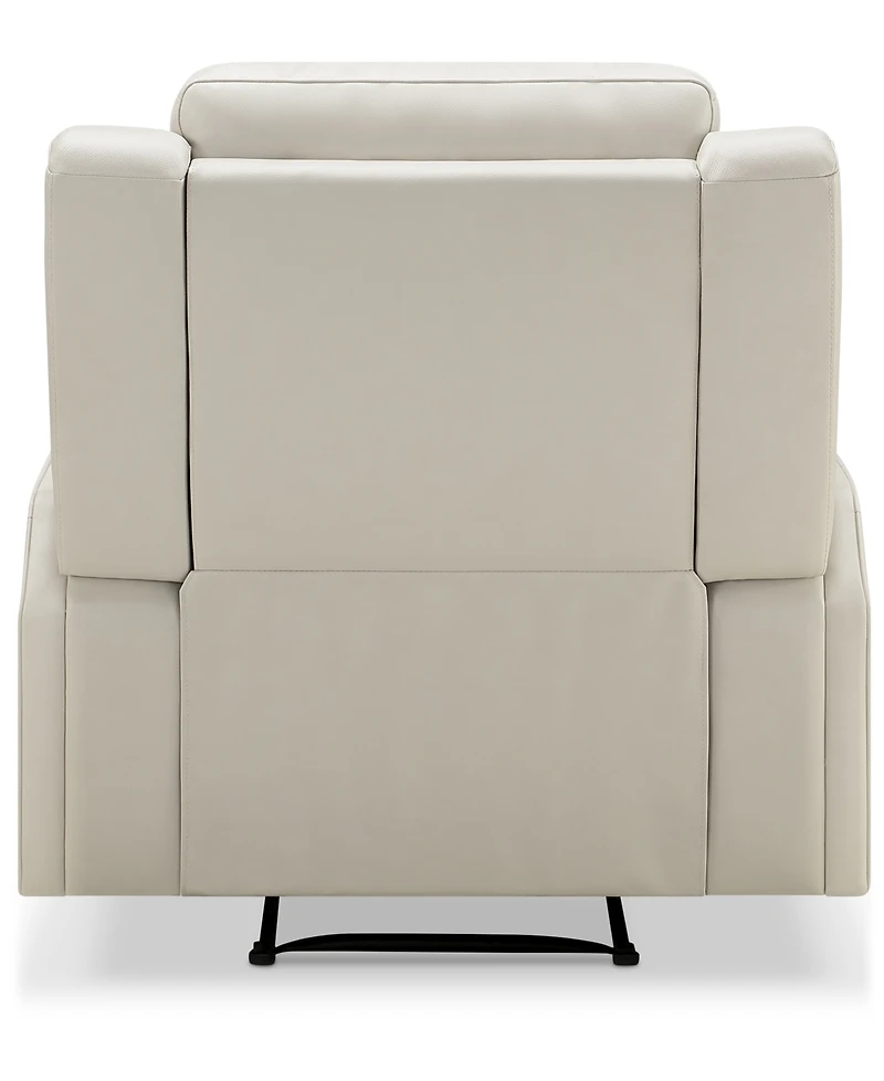 Abbyson Living Rhodes 37.5" Top-Grain Leather Manual Recliner