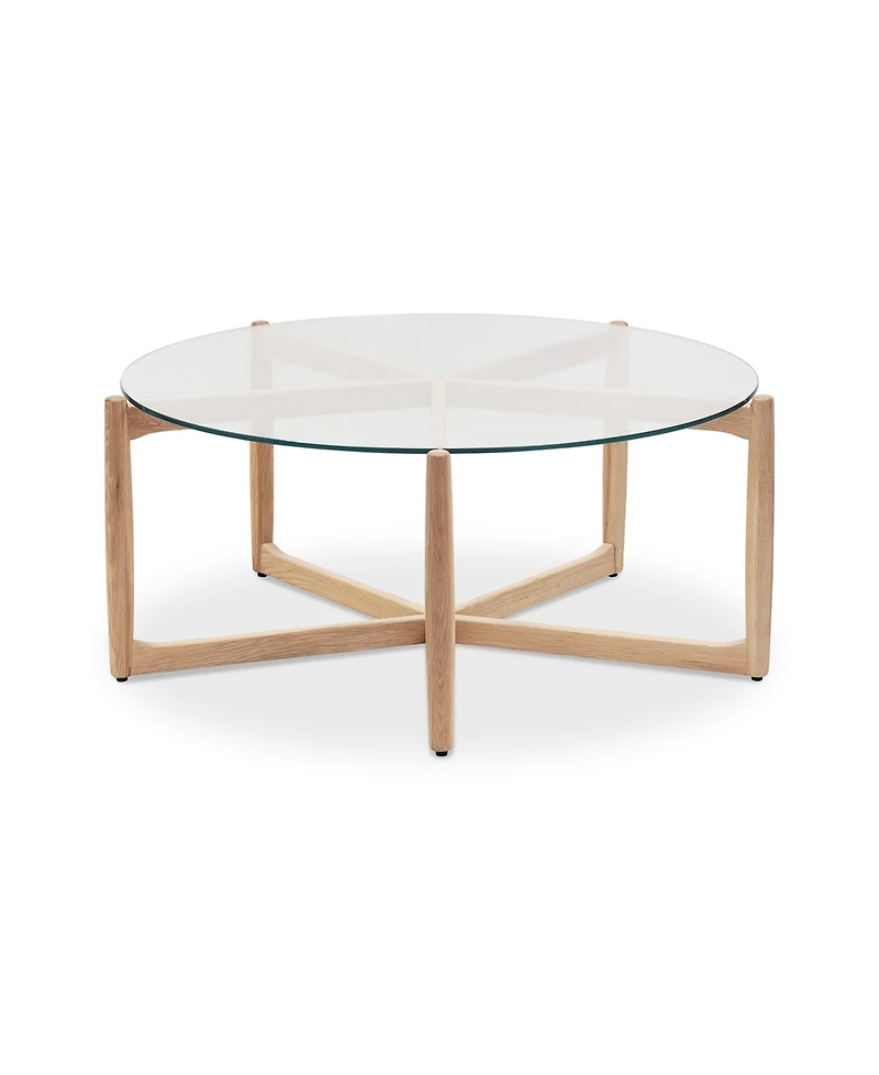 Hetta 35.5" Oak Round Coffee Table