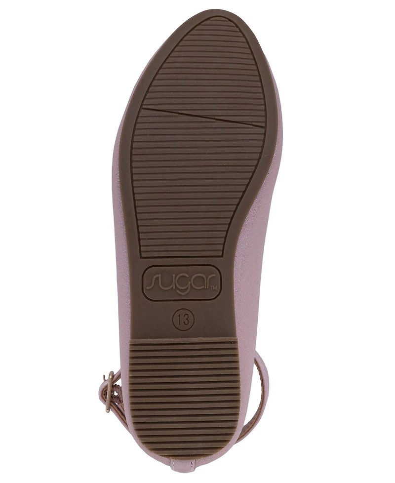 Sugar Little Girls Lanna Round Toe Ankle Strap Flats
