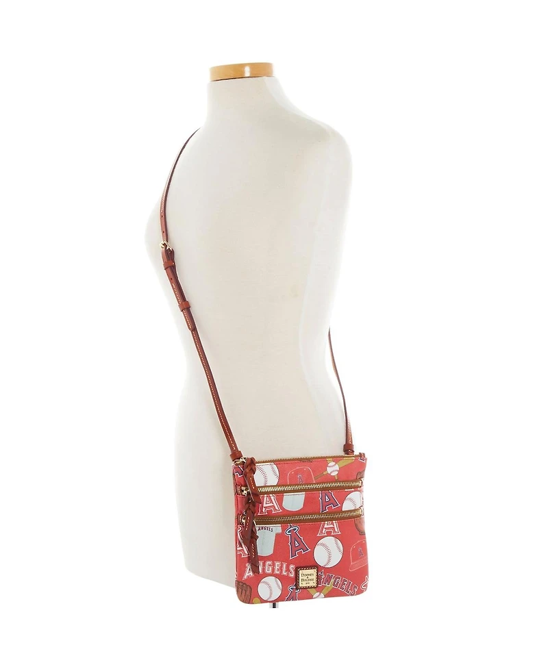 Women's Dooney & Bourke Los Angeles Angels Game Day Triple Zip Crossbody Purse