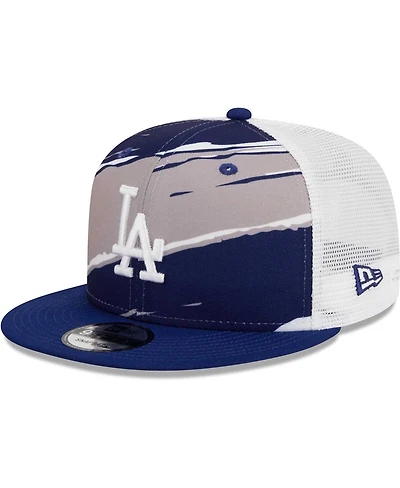 Men's New Era Royal Los Angeles Dodgers Tear Trucker 9FIFTY Snapback Hat