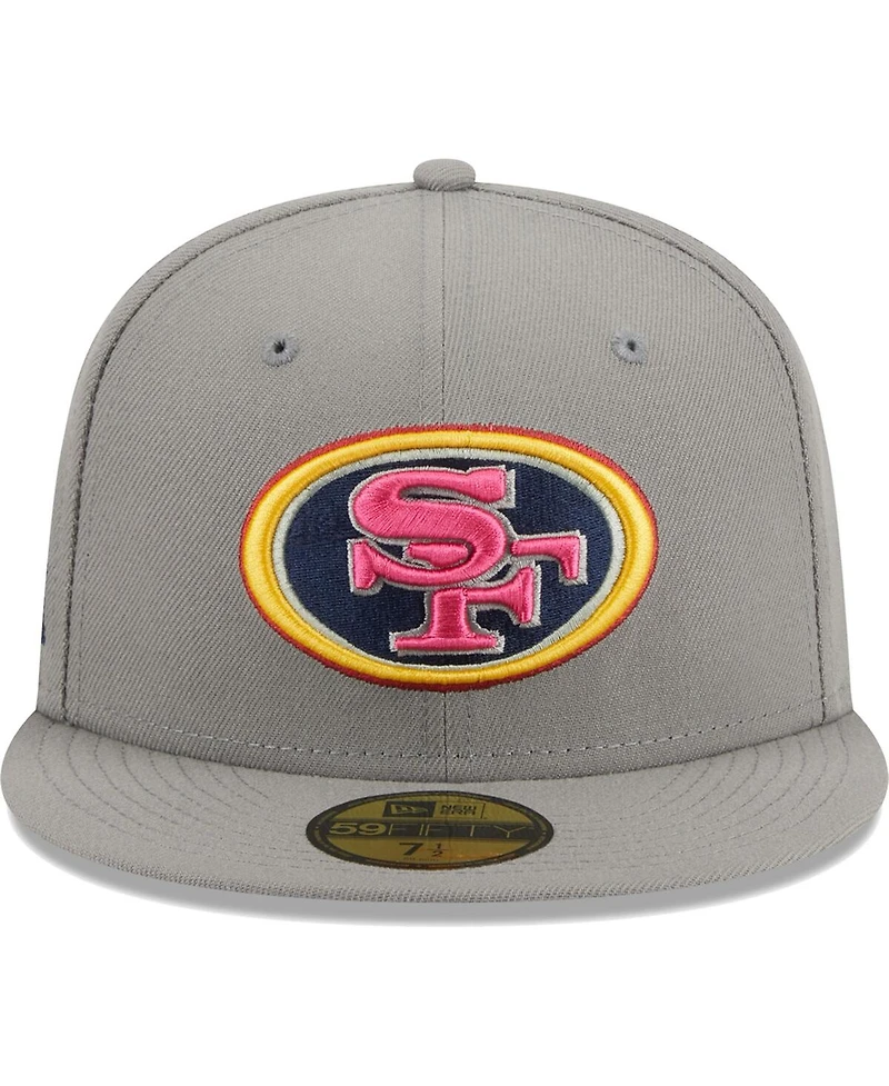 Men's New Era Gray San Francisco 49ers Color Pack 59FIFTY Fitted Hat