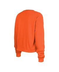 Women's New Era Orange Cincinnati Bengals Thermal Crop Long Sleeve T-shirt