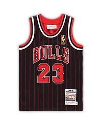Toddler Boys and Girls Mitchell & Ness Michael Jordan Black Chicago Bulls 1996/97 Hardwood Classics Authentic Jersey