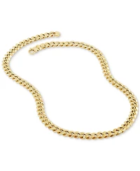 Lightweight Polished Curb Chain Necklace 22" in 10K Yellow Gold