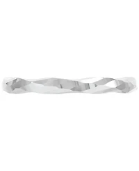 Polished Twist-Look Band 10k Gold, Rose Gold & White