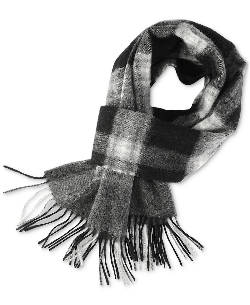 Club Room Men's Maxwell Plaid Cashmere Scarf, Created for Macy's