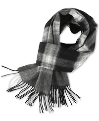 Club Room Men's Maxwell Plaid Cashmere Scarf, Created for Macy's
