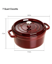 Staub Cast Iron 7-Qt Round Dutch Oven