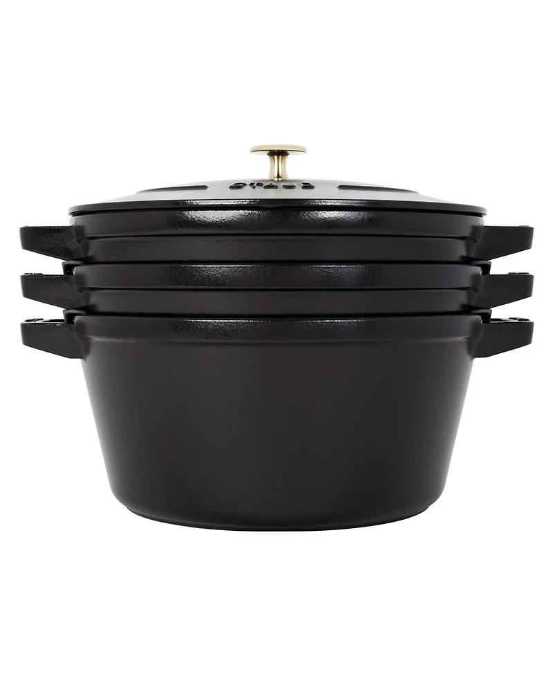 Staub Cast Iron 4-Piece Stackable Set