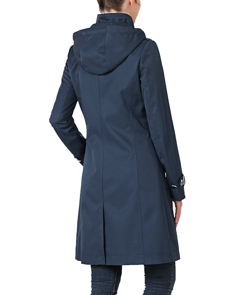 Kimi + Kai Women's Eeva Water-Resistant Hooded Trench Coat