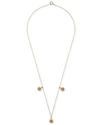 Citrine (1/4 ct. t.w.) & Lab-grown White Sapphire (1/5 ct. t.w.) Star Dangle Collar Necklace in 14k Gold-Plated Sterling Silver, 16" + 2" extender