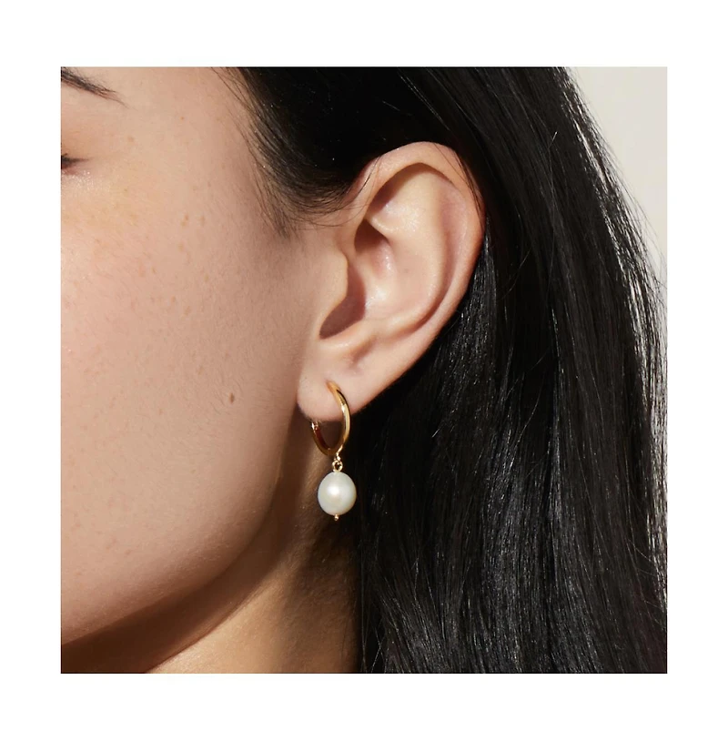 Ana Luisa Pearl Hoops - Medium Frida