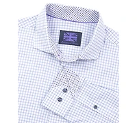 Michelsons of London Men's Regular-Fit Mini-Check Dress Shirt