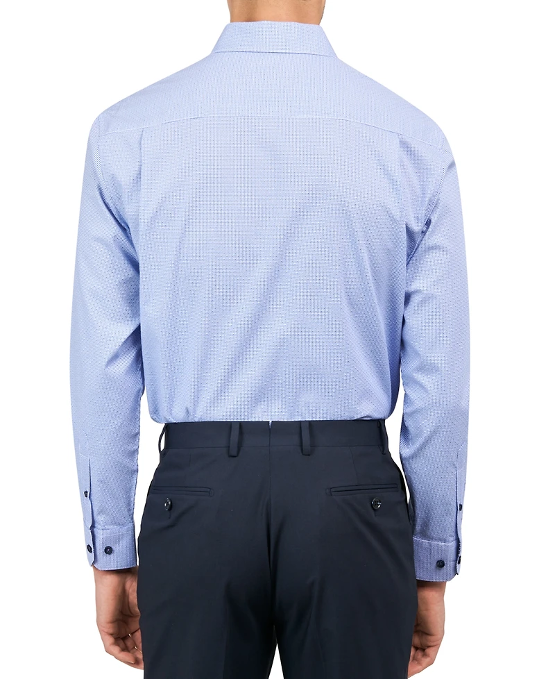 Michelsons of London Men's Regular-Fit Gingham Dot Dress Shirt