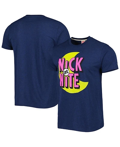 Men's and Women's Homage Navy Nick at Nite Tri-Blend T-shirt