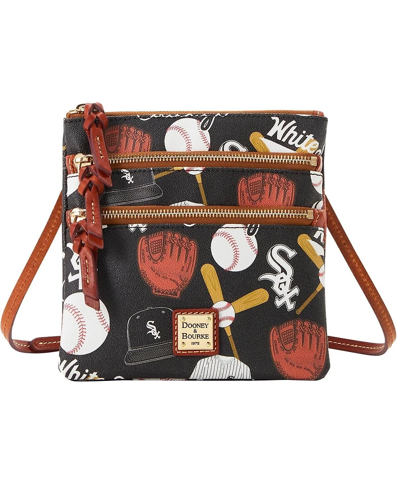 Women's Dooney & Bourke Chicago White Sox Game Day Triple Zip Crossbody Purse