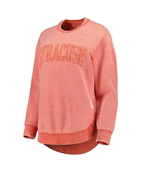 Women's Pressbox Orange Syracuse Orange Ponchoville Pullover Sweatshirt