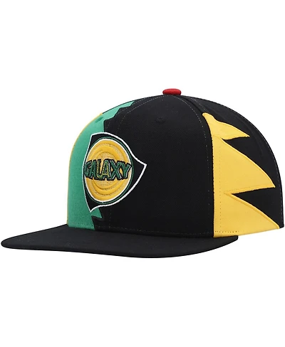 Men's Mitchell & Ness Black La Galaxy Jersey Hook Snapback Hat