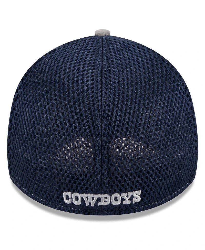 Men's New Era Gray Dallas Cowboys Pipe 39THIRTY Flex Hat