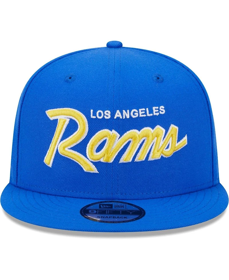 Men's New Era Royal Los Angeles Rams Main Script 9FIFTY Snapback Hat
