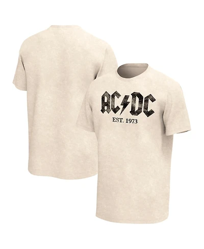 Men's Tan Ac, Dc Est. 1973 Washed Graphic T-shirt
