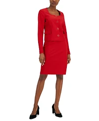 Nipon Boutique Women's Scoop-Neck Jacket & Pencil Skirt Suit