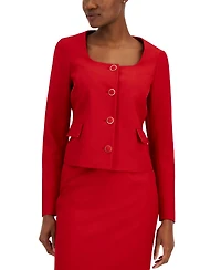 Nipon Boutique Women's Scoop-Neck Jacket & Pencil Skirt Suit