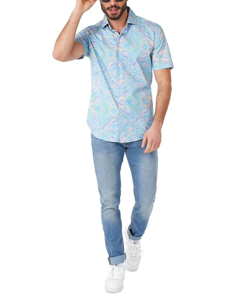 OppoSuits Men's Short-Sleeve Holo-Perfect Shirt