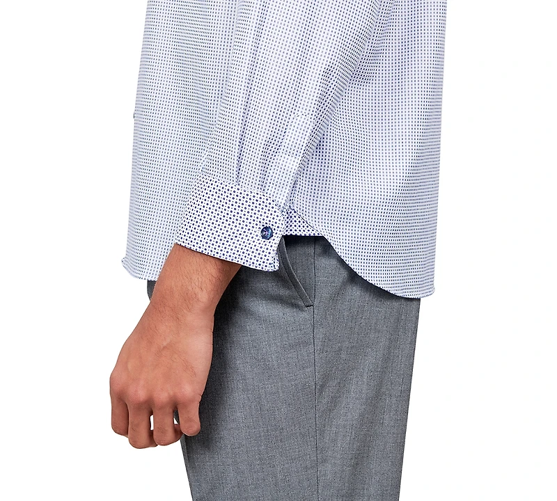 Michelsons of London Men's Dobby Square Shirt