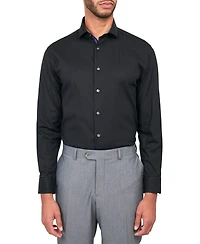Michelsons of London Men's Solid Herringbone Shirt