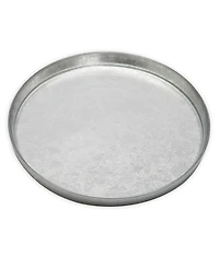 Classic Touch 8.25" Silver Glitter Salad Plates with Raised Rim 4 Piece Set, Service for 4