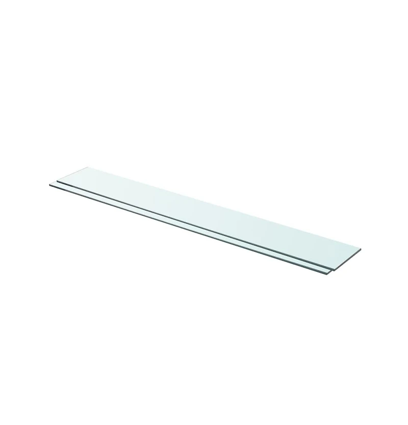 Shelves 2 pcs Panel Glass Clear 35.4"x4.7"
