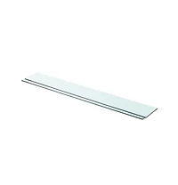 Shelves 2 pcs Panel Glass Clear 35.4"x4.7"