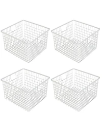 Smart Design Nestable 9" x 16" x 6" Basket Organizer with Handles, Set of 4
