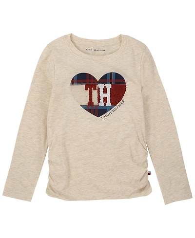 Tommy Hilfiger Big Girls Flip-Sequin Long Sleeve T-shirt