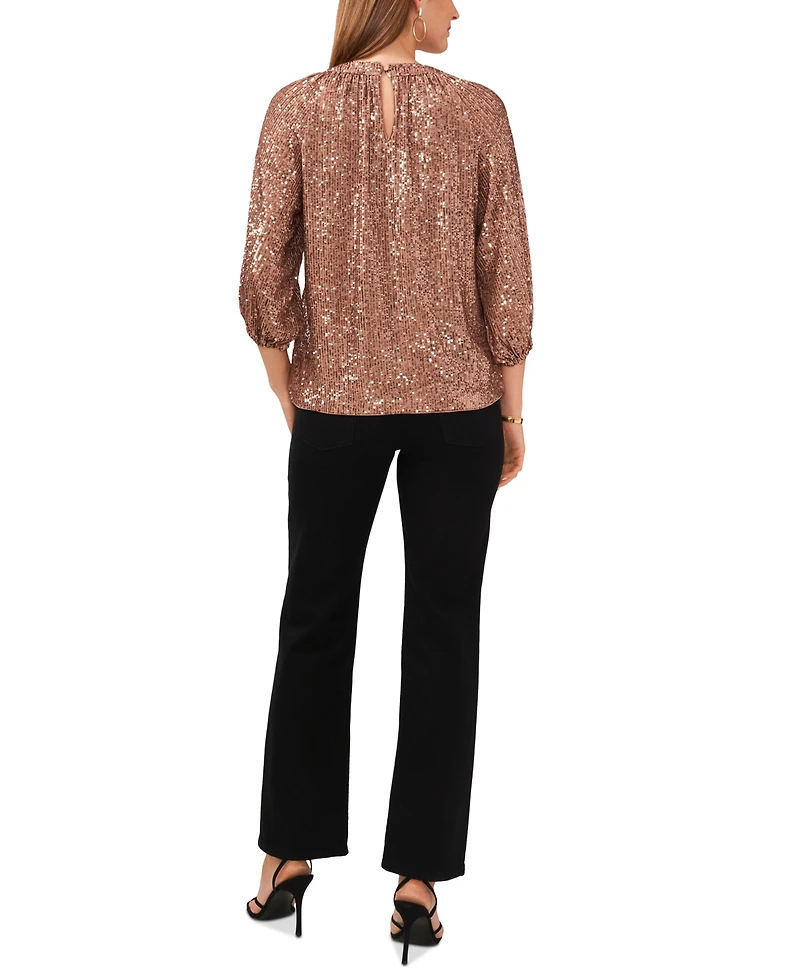 Vince Camuto Women's Keyhole Detail Raglan Sleeve Top
