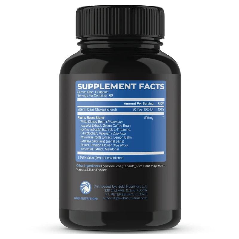 Nobi Nutrition Night Time Fat Burner Capsules, Nobi Nutrition, 60ct