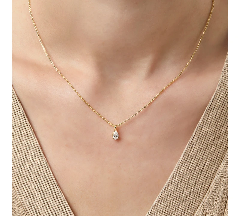 Ana Luisa Delicate Solitaire Pendant - Elise Pendant