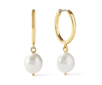Ana Luisa Pearl Hoops - Medium Frida