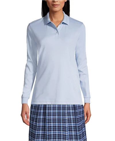 Lands' End Women's Long Sleeve Interlock Polo Shirt