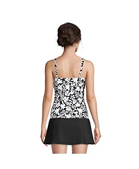 Lands' End Women's Dd-Cup V-Neck Wrap Underwire Tankini Swimsuit Top