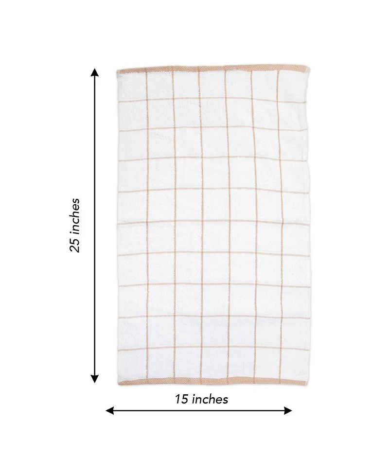 Arkwright Home Cotton Kitchen Towels (12 Pack, 15x25 in.) Windowpane Stripes