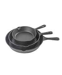 Cast Iron 3-Piece Skillet 1 Set