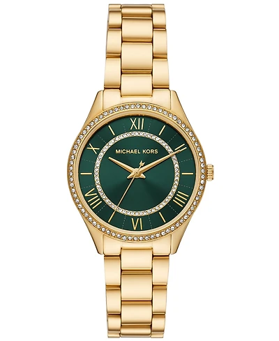 Michael Kors Women's Lauryn Three-Hand Gold-Tone Stainless Steel Watch 33mm