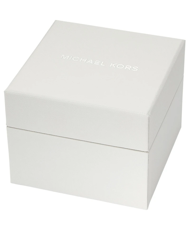 Michael Kors Women's Pyper Three-Hand Black Leather Watch 38mm and Jewelry Gift Set