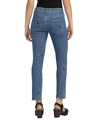 Jag Women's Cassie Mid Rise Slim Straight Leg Jeans