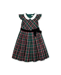 Hope & Henry Little Girls Flutter Sleeve Peter Pan Collar Party Dress