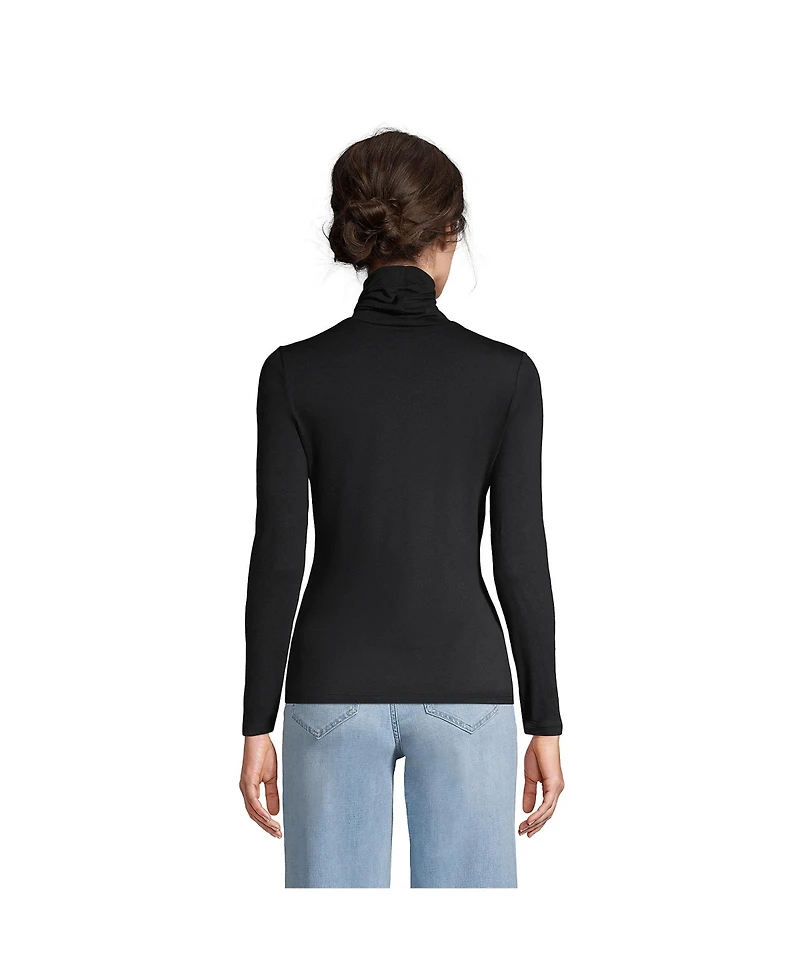 Lands' End Lightweight Jersey Long Sleeve Turtleneck